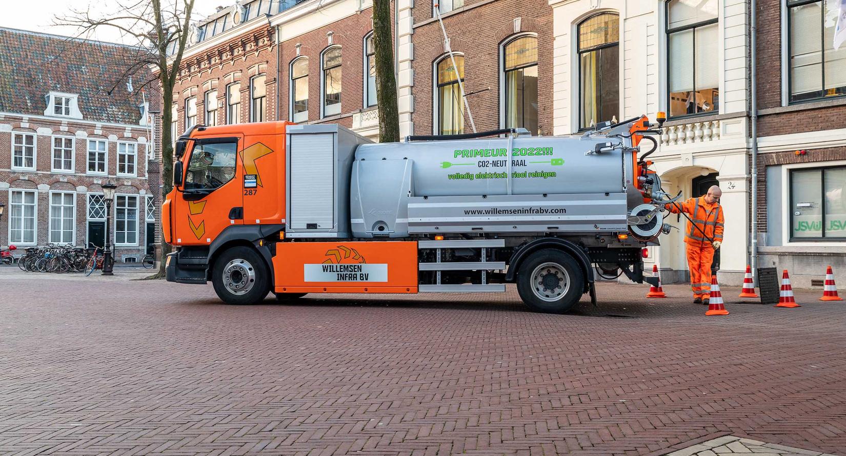 De Renault Trucks E-Tech D in bedrijf op het Domplein_header