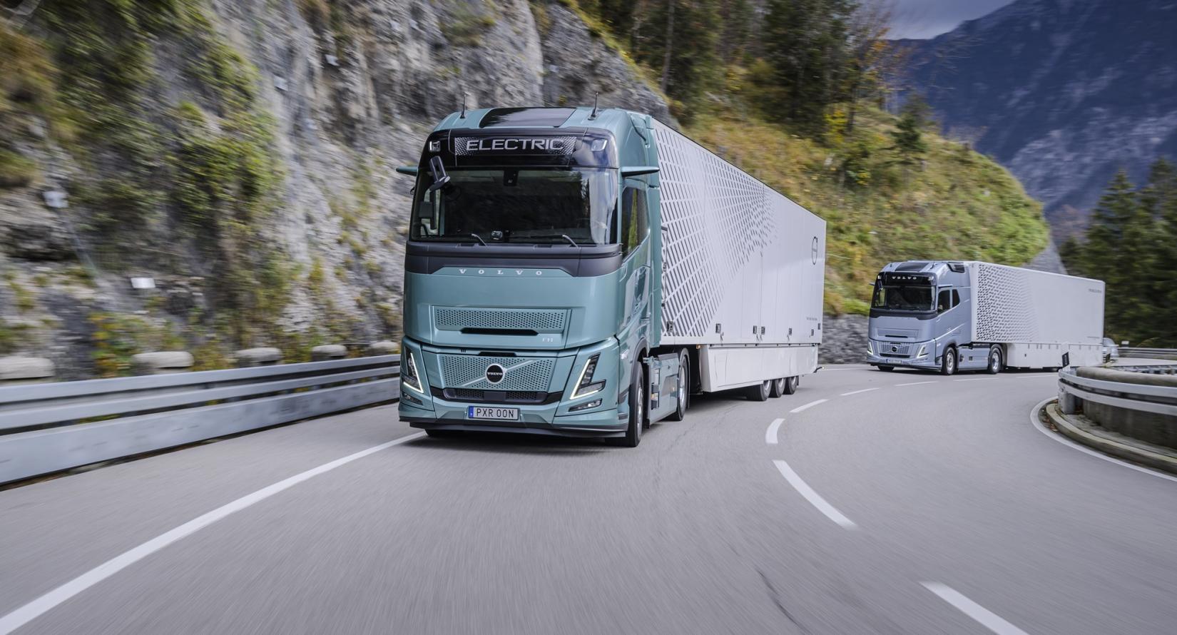 Volvo FH Aero Electric in de bergen