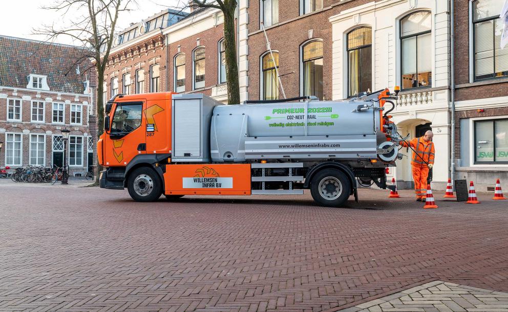 De Renault Trucks E-Tech D in bedrijf op het Domplein_header